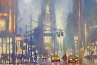 The Cyclist in Times Square