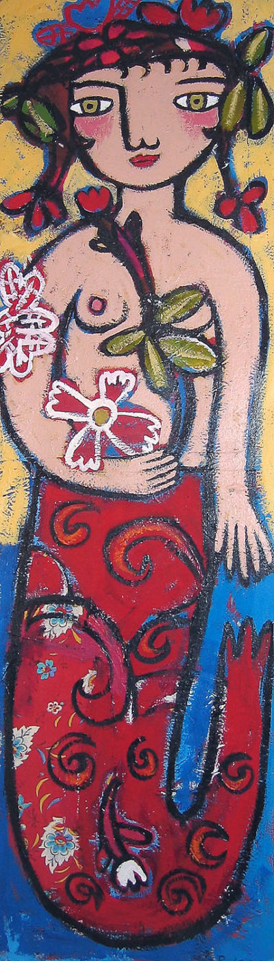 Mermaid with Flowers